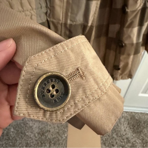 Burberry Tan Trench Coat with Striped Design - Picture 7 of 9